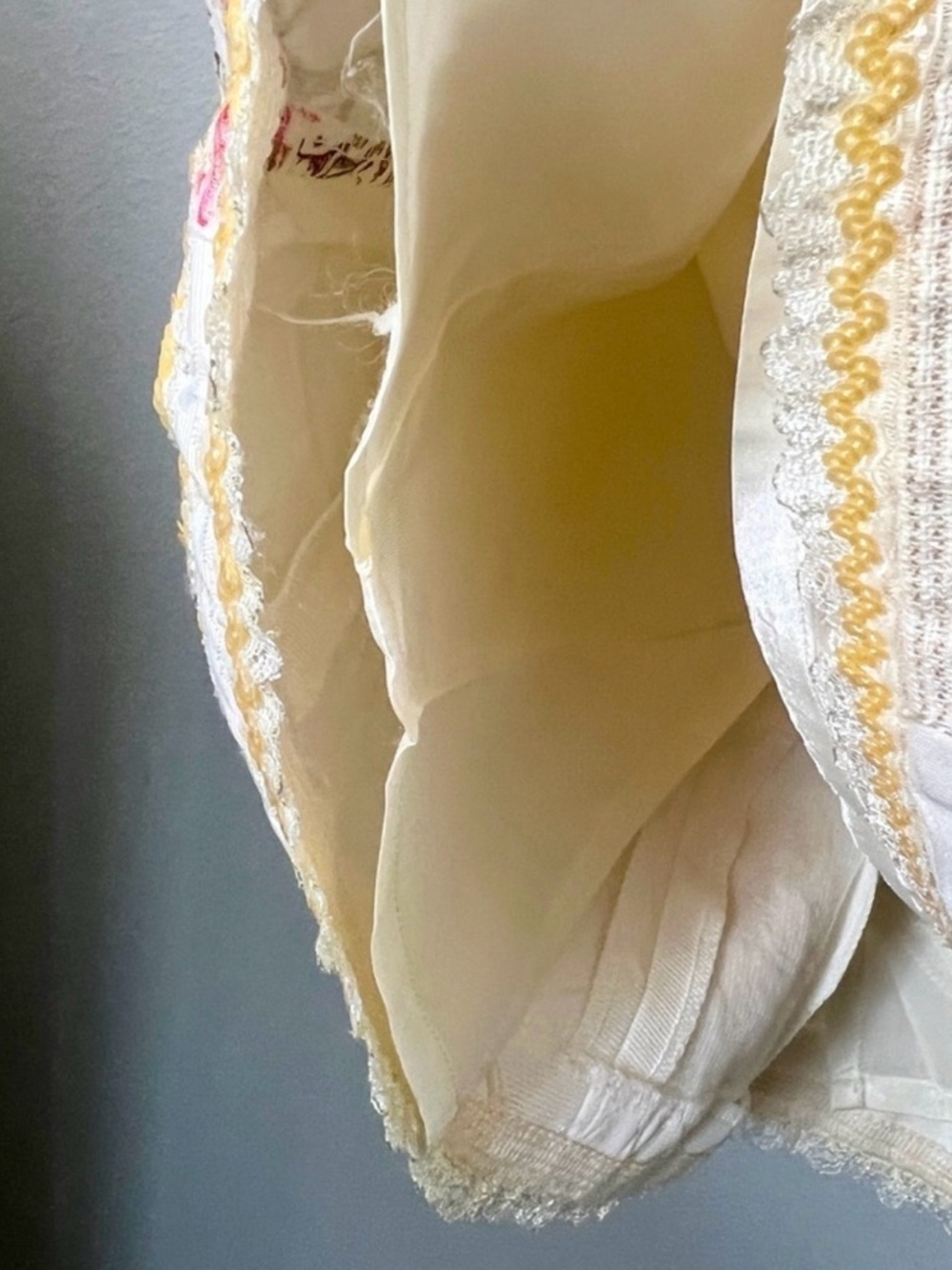 Alberto Makali Patchwork Floral Jacquard Dress Sequin Lace Trim Romantic Sz 12 - Picture 12 of 16